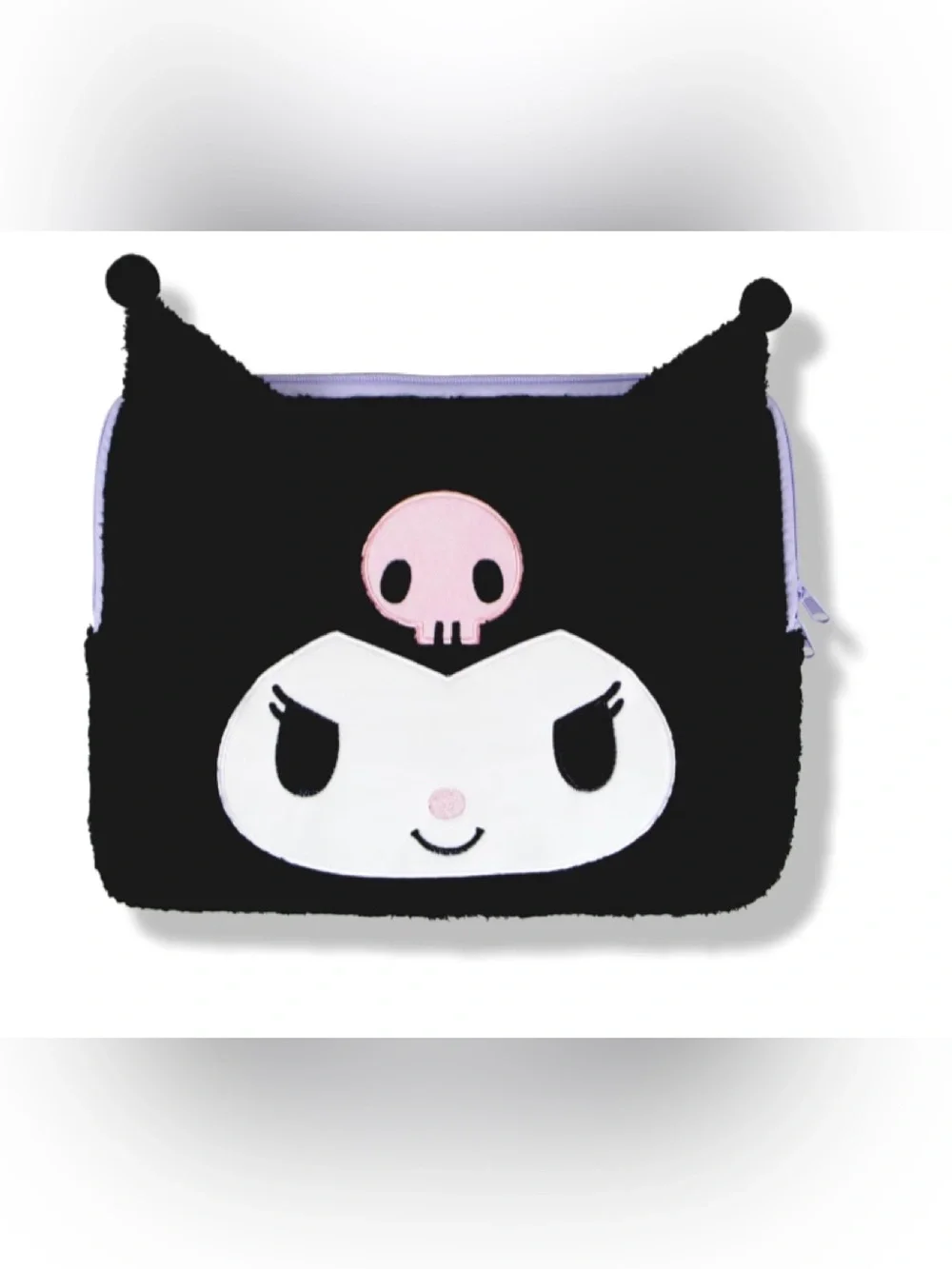 Sonix x Sanrio Kuromi Plush Laptop Sleeve 14” Black Pink